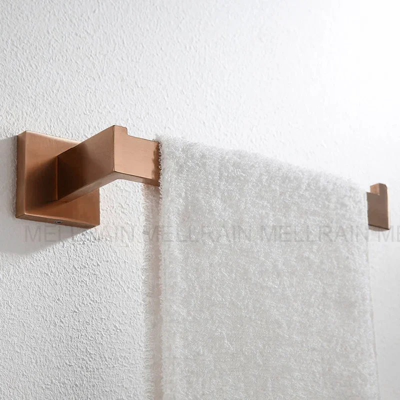 Brushed Rose Gold Towel Rack, Robe Hook,Bathroom Hardware Accessories