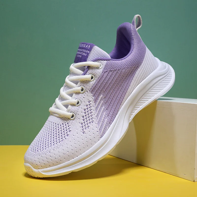 

Breathable Women Big Size 35-41 Running Shoes Purple Female Runner Jogging Sneakers Training Sports Fitness Walking Shoes