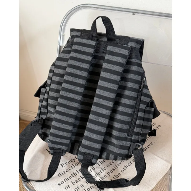 Y2k Itabag Japanese Korean Style Vintage Original Bone Stripe Backpack Star School Bag Niche Y2k Kpop Backpack Girls Harujuku