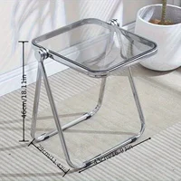 Folding Side Table - Fashionable Transparent Coffee Table for Living Room Sofa Corner & Balcony Coffe Table 4