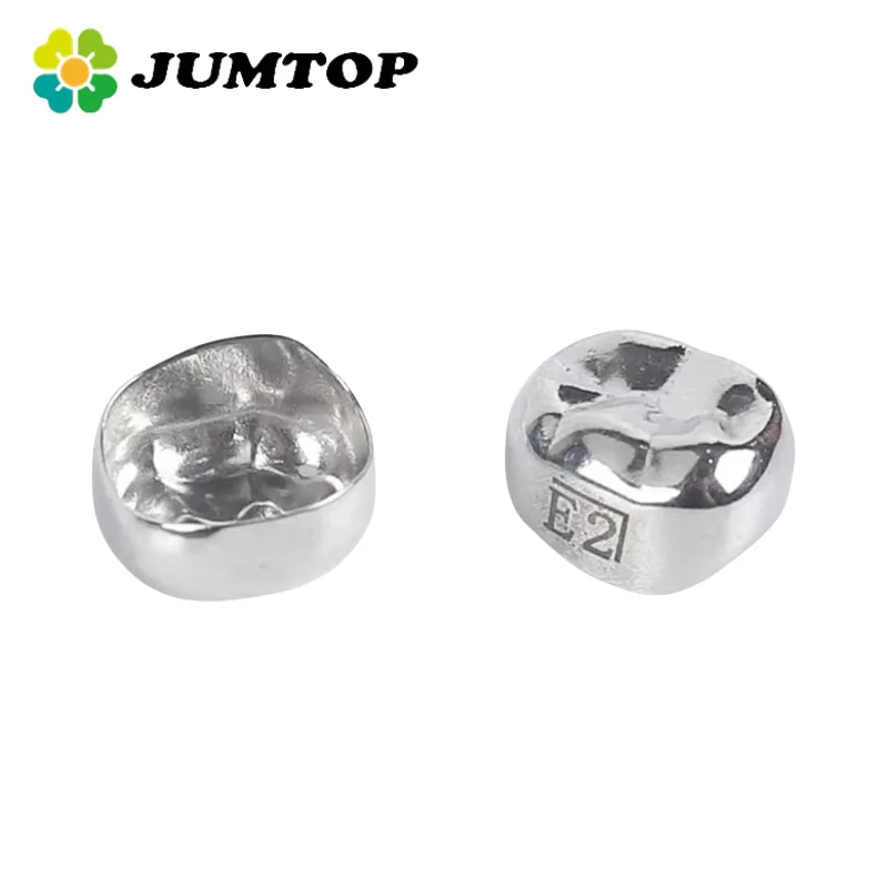 JUMTOP 48Pcs Dental Kids Crown Preformed Primary Molar Stainless Steel Temporary Crowns Orthodontic Material Dentistry Supplies