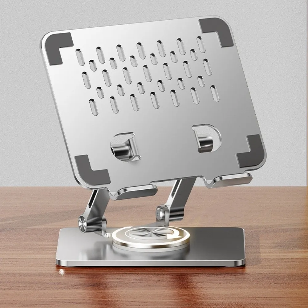 

360° Rotation Rotatable Tablet Stand Adjustable Heat Dissipation Tablet Holder Foldable Metal Tablet Phone Metal Bracket