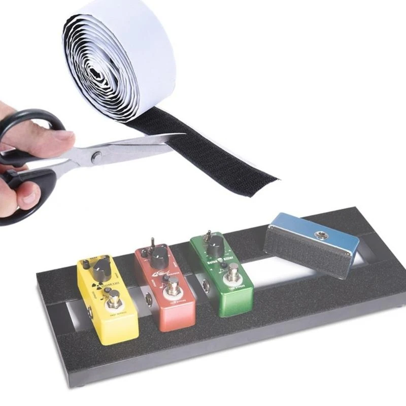 Wide Double Sided Sticky Back Tape Hook Loop Fastener for Pedal Board Fastening