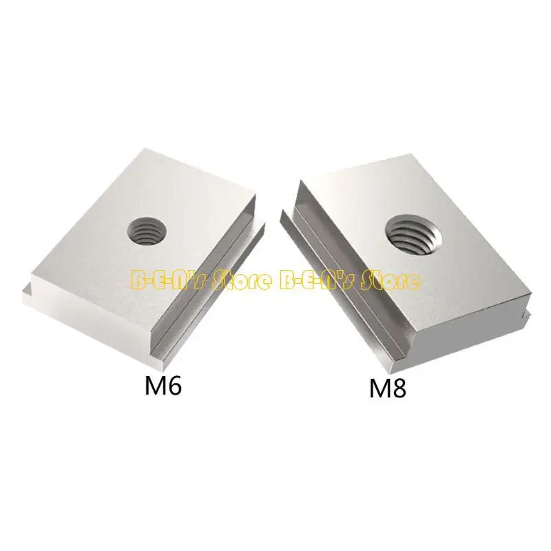 Y1AD 10Pcs Aluminium 8 T-Slot Slider Miter Jig Woodworking Tool Jigs Screw Slot Fasteners Track Stop Attachment
