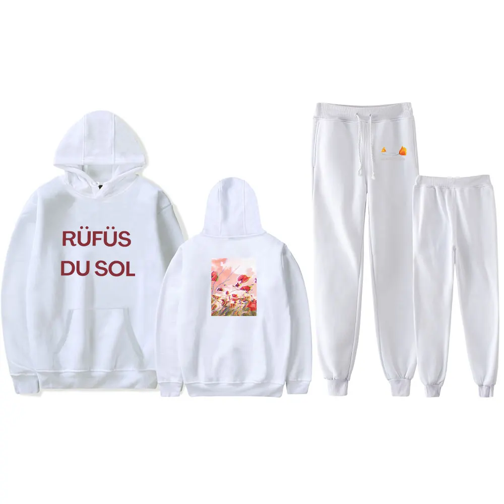 

Rufus Du Sol Merch Hoodies Set Hoodie Pants Two-Piece Pullover Men Women Clothes Everyday Wear