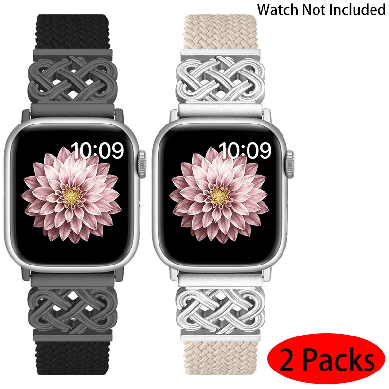 

Плетеный ремешок премиум-класса для Apple Watch Band 44 мм, 40 мм, 45 мм, 49 мм, 41 мм, 38 мм, браслет с пряжкой, совместимый с iWatch Series SE 7 3 6