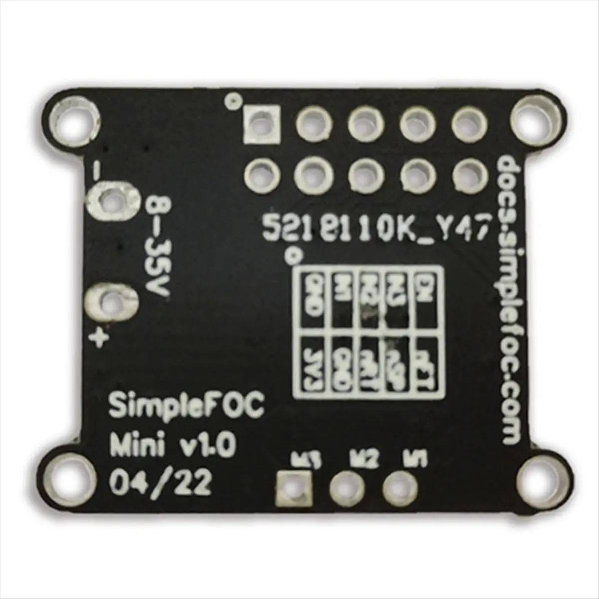 Carte de commande de moteur CC sans balais A72Z SimpleFOCMini, module de pilote de contrôle FOC avec algorithme de contrôle SVPWM