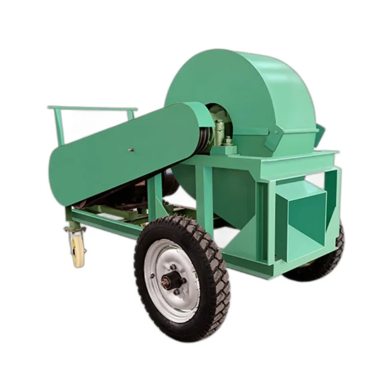 

【Hot】220V Mobile Wood Chipper/Shredder with Remote Control Engine Gear Pump Bearing-Crusher for Branches Produces Sawdust