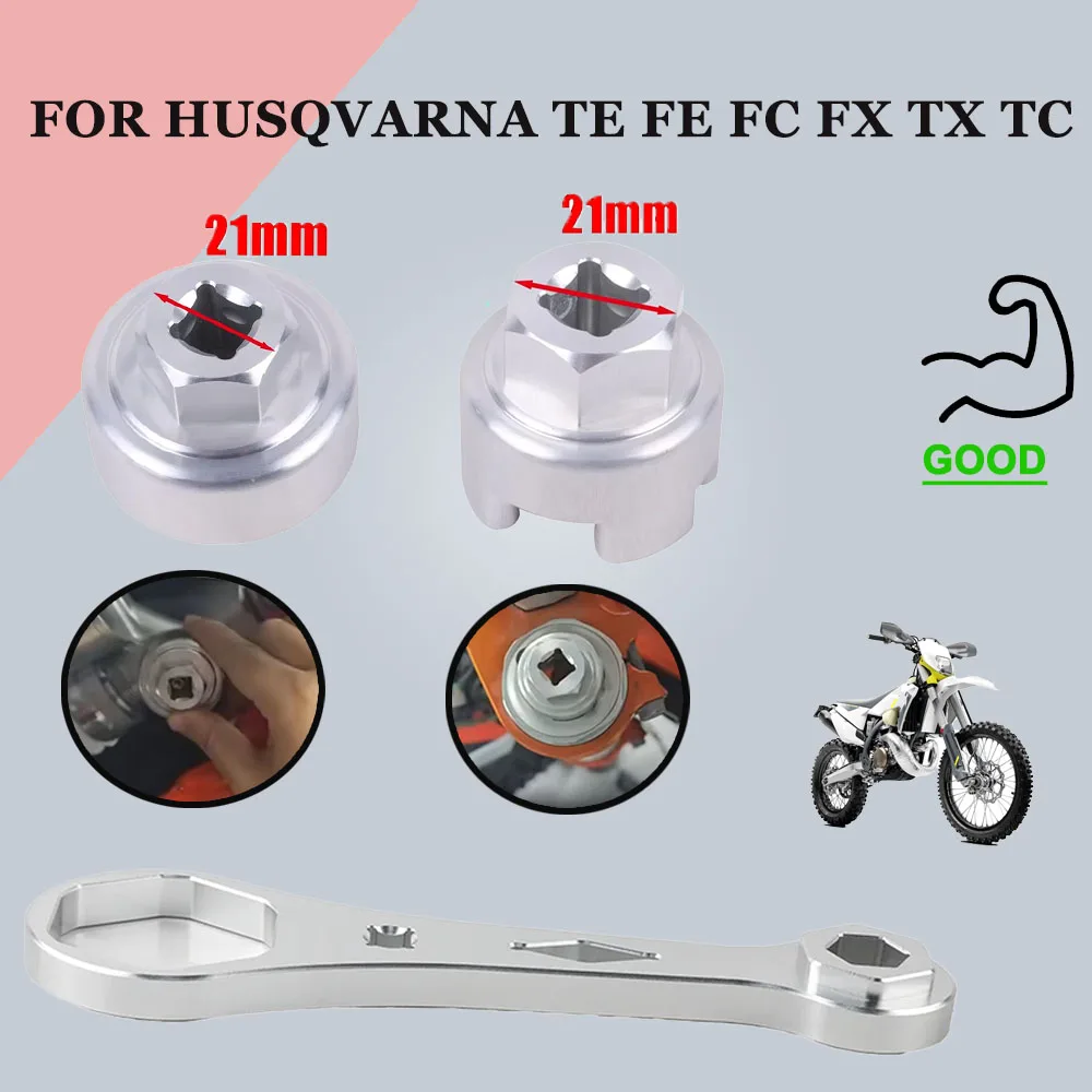 Motorcycle Accessories Fork Valve Cap Socket Wrench Shock Removal Tool Multifunctional For Husqvarna TE FE FC FX TX TC 2023-2026