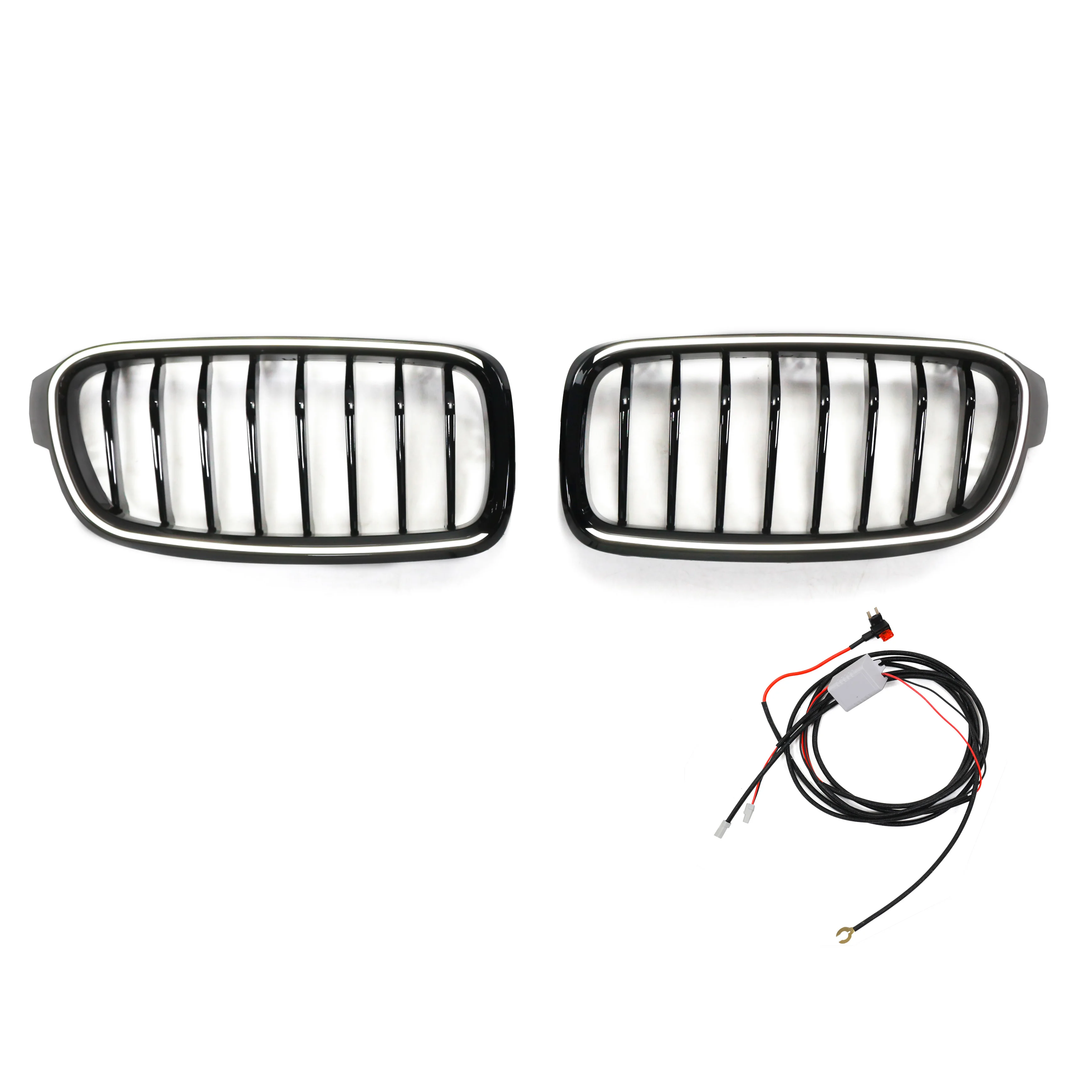 Single Line Front Grilles Auto Part Led Car Front Grilles Auto Front Bumper Racing Grille For Bmw 3 series F30 2012-2019