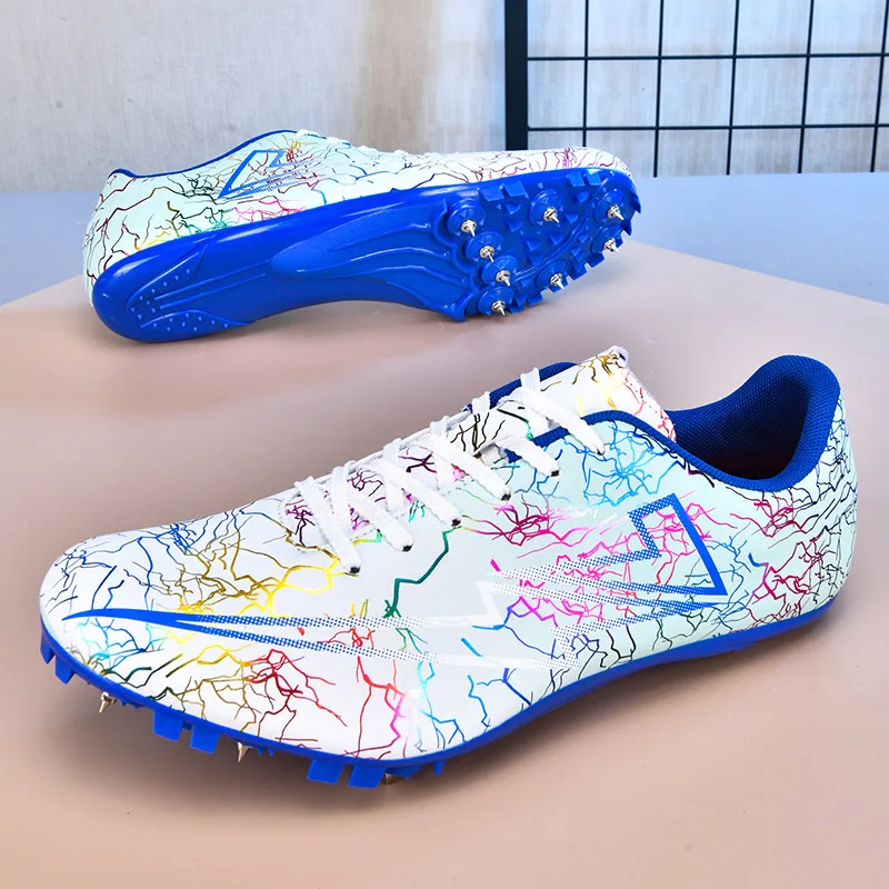 Hot Sale Fashion Spikes Running Shoes for Men Women Breathable Professional Track Shoes Man Trainers Race Athletics Sneaker Men