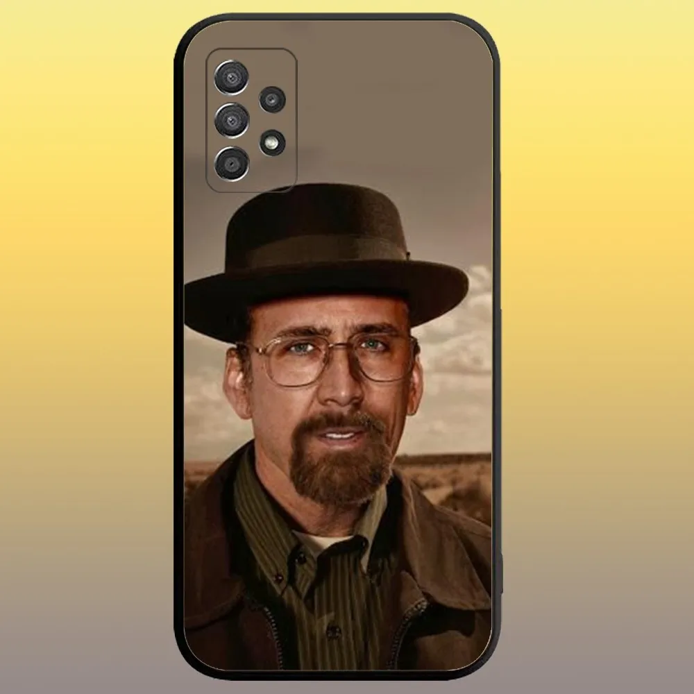 Nicolas Cage Phone Case for SamsungA 91,80,73,72,71,70,53,52,51,42,41,40,32,31,30,22,21,20,13 S 4G 5G Soft Black Case image 3