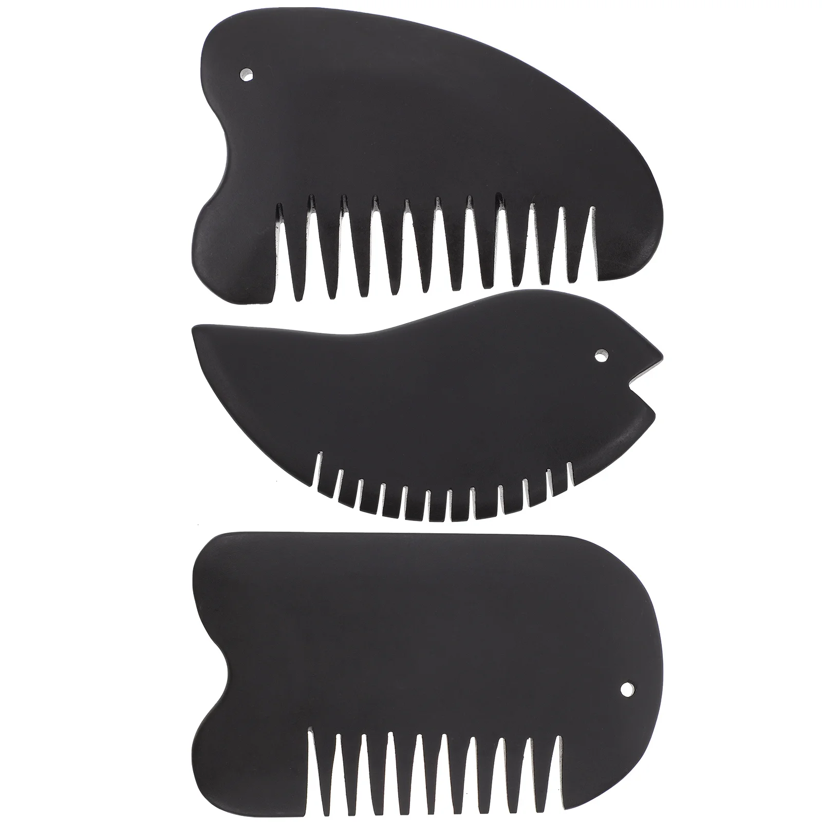 

3 шт., массажные расчески Bianshi Stone, эргономичные компактные массажные расчески для волос на теле, кожи головы, лица, шеи, массажер Гуаша, массажная расческа