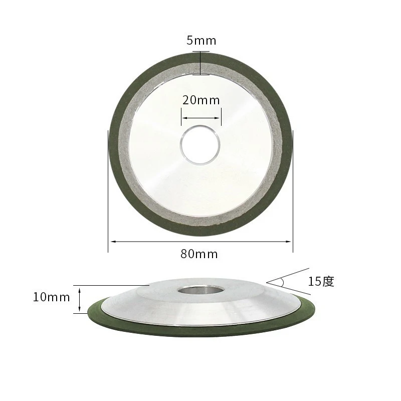 80mm,100mm,125mm,150mm Hole 20mm Resin single-angle edge diamond grinding wheel tool