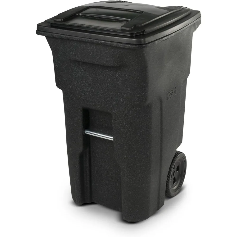 

25564-R1209 Residential Heavy Duty Two Wheeled Trash Can, Blackstone, 64 Gallon