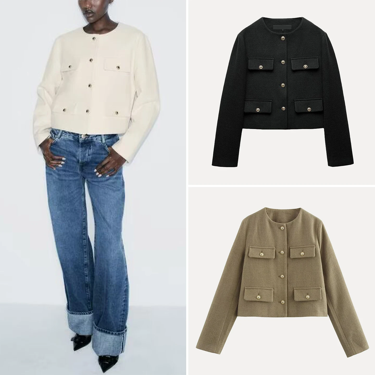 

Женский брючный костюм с откидными манжетами Ele ort Length Jaet от Z, осень 2021, модный классический костюм Slim Fit