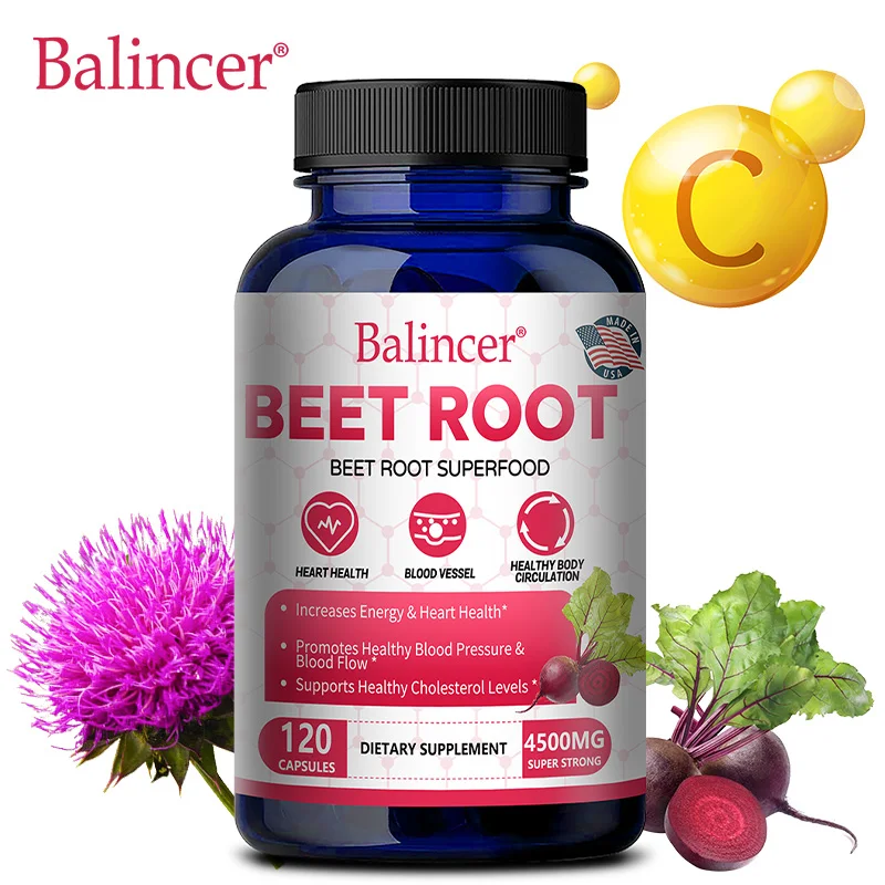 Beetroot Extract for Energy and Immune Support Promotes Healthy Circulation, Heart, and Cholesterol Health