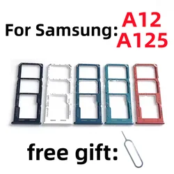A125 SIM Card SD Card Tray chip slot drawer Holder For Samsung Galaxy A12 SM-A125 A125F/M/NF SD SIM Card tray Slot