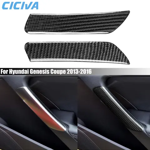 현대 제네시스 쿠페 자동차 액세서리 2013-2016 탄소 섬유 도어 풀러 핸들 장식 인테리어 커버 스티커 자동 트림
