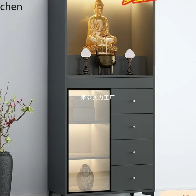HT Altar Shrine Cabinet Home Use Modern Light Luxury Offering Table Economical Buddha Altar Cabinet