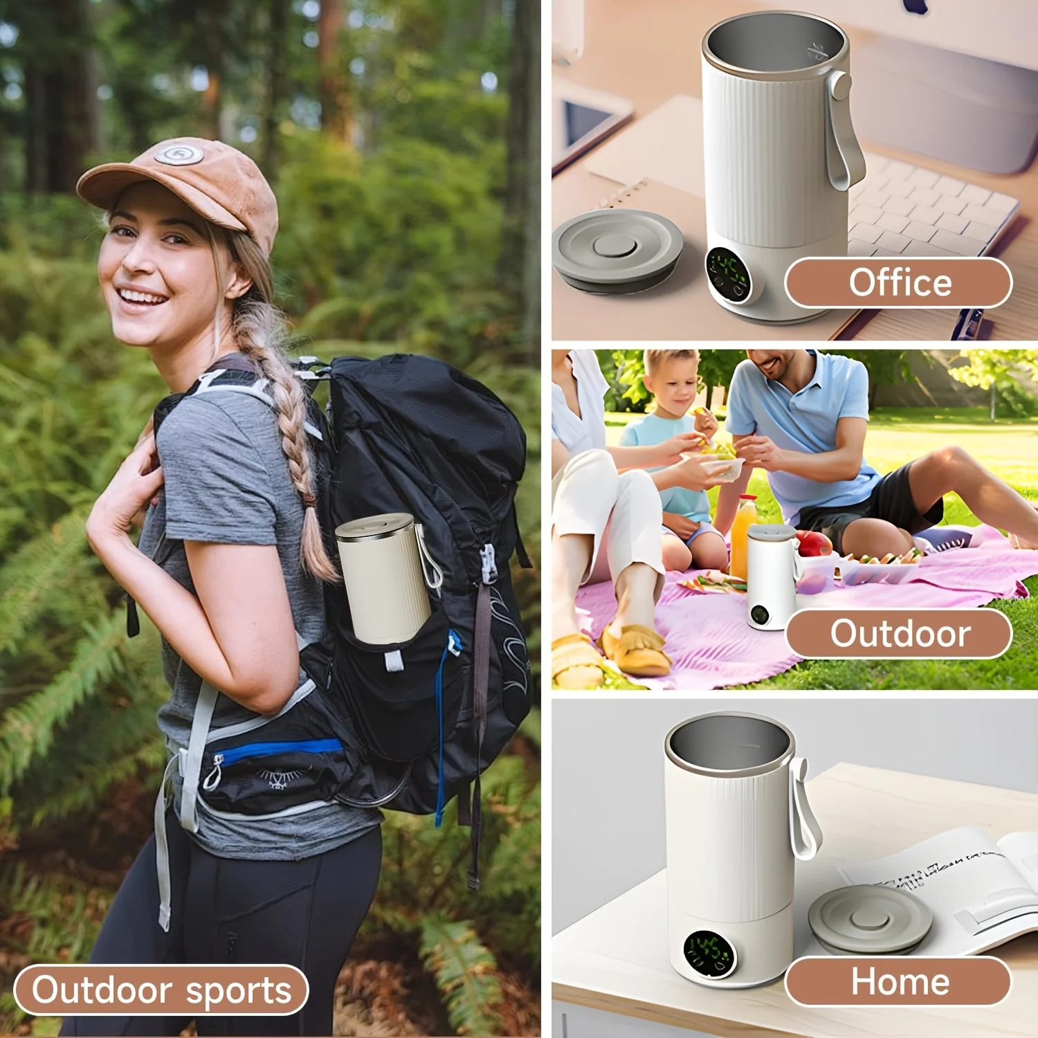 Electric Coffee Mug with Intelligent Temperature Control Featuring C-Type Charging and a Battery Life of 4 to 6 Hours