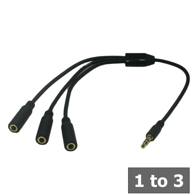 3.5mm 5 Way Port Aux Multi Headphone Earphone Audio Splitter Adapter 3.5mm Jack HUB Spliter Cable Extender 1 Male To 4 Female 5