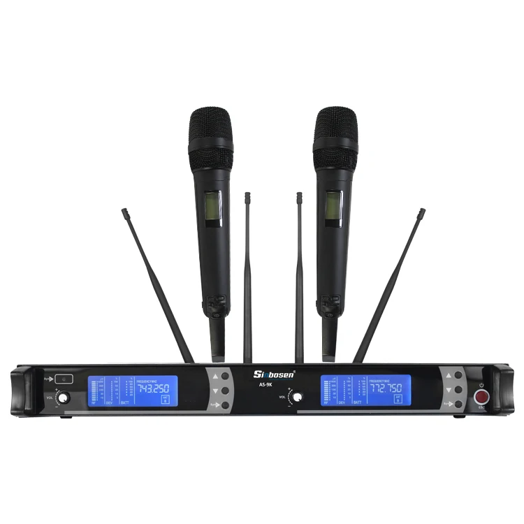 مجموعة ميكروفون صوتي لاسلكي احترافي من TLF Guangzhou مكونة من 2 ميكروفون لاسلكي محمول باليد بتقنية UHF #2