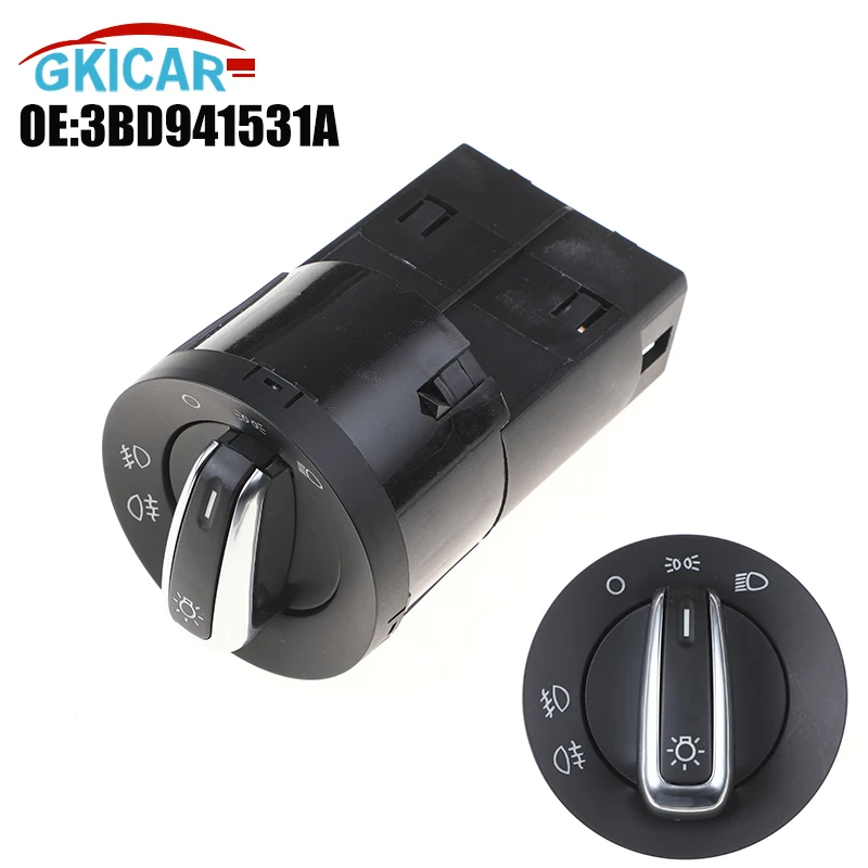 

3BD941531A Headlight Fog Light Switch Button for VW Volkswagen Polo 6R UP Seat Mii 2012-2016 Chrome Passat B5 6RD94153