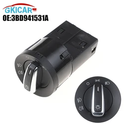 3BD941531A Headlight Fog Light Switch Button for VW Volkswagen Polo 6R UP Seat Mii 2012-2016 Chrome Passat B5 6RD94153