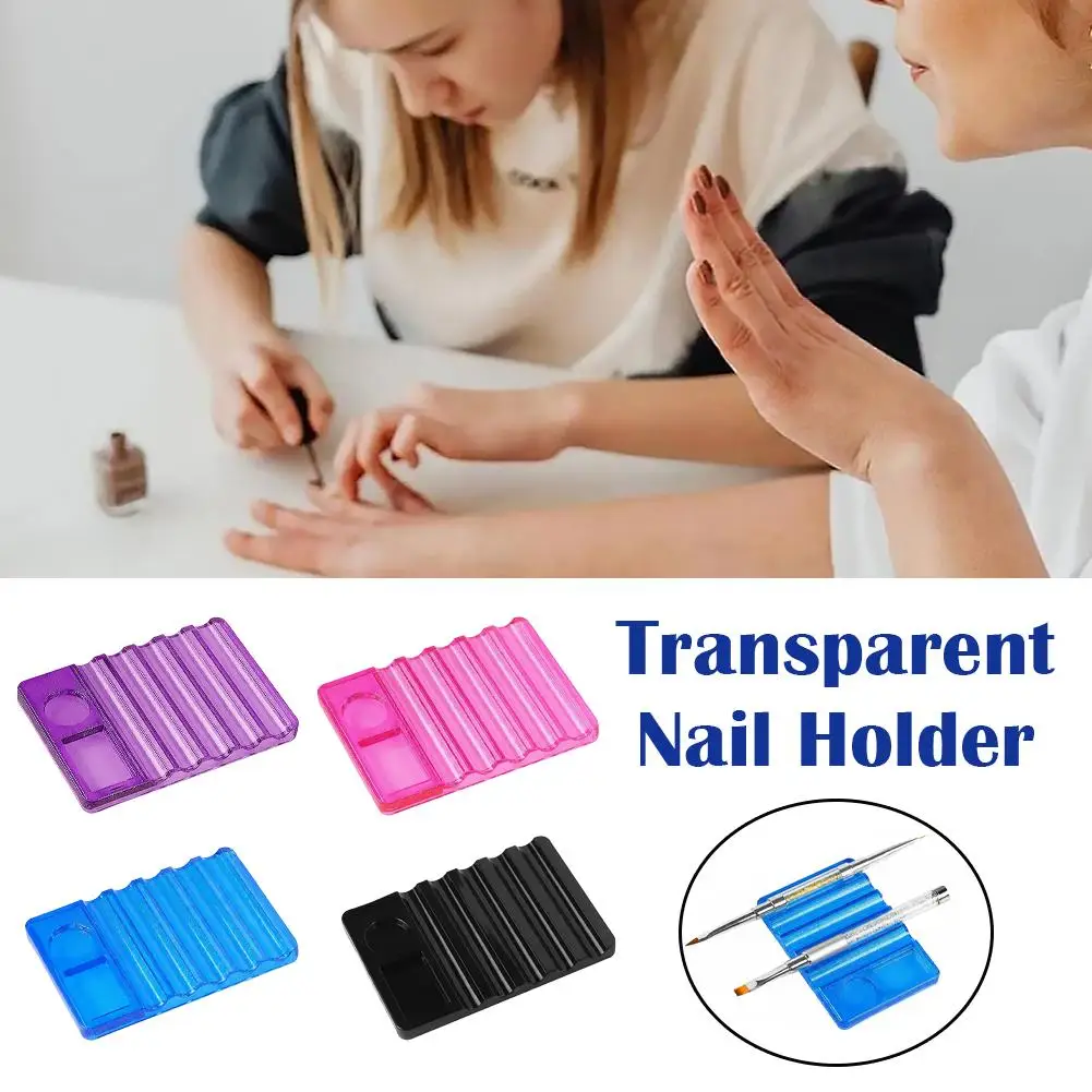 5-Grid Nail Art Pen Holder with Palette Multi-purpose Support Brush Manicure Organizer Makeup Tools Stand Display Rack Stor T0V3 view 3