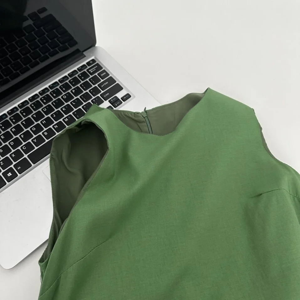 الرجعية عبر الفرقة Svel الدكتور المرأة Ele التخسيس الصيف سترة طويلة الدكتور الكورية Sle عالية الخصر ألف خط ميدي الدكتور