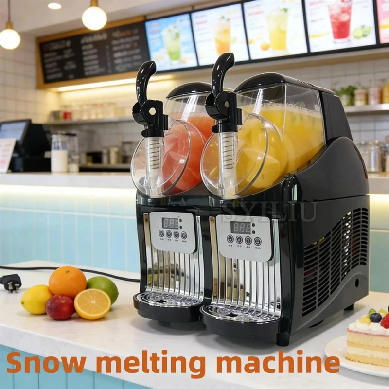 Máquina automática de 4L para derretir nieve y hacer granizados, 8 en 1, para bebidas congeladas, elegante máquina de granizados y helados para uso comercial.