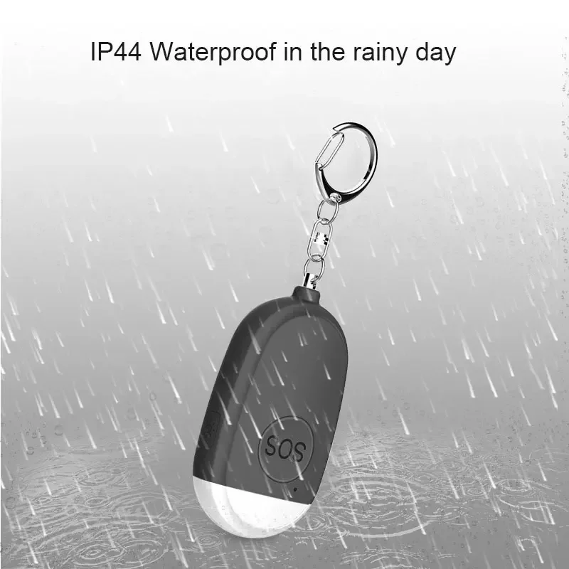 

Перезаряжаемый брелок для личной безопасности 130 дБ, сигнализация для самообороны для девочек, пожилых людей, громкий крик, аварийная безопасность, защитная сигнализация