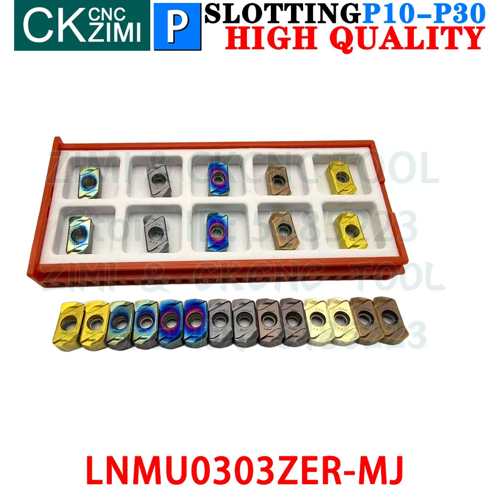 10PCS LNMU0303ZER-MJ Carbide Inserts Double-Sided Fast Feed CNC Milling Insert for Steel Stainless Steel Cast Iron Titanium Allo