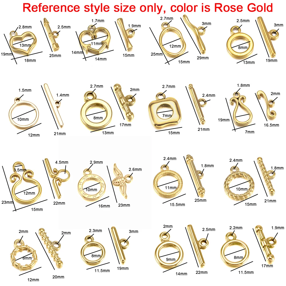 3 Sets Stainless Steel OT Clasps Colorful Quality Connectors for DIY Bracelet Necklace Jewelry Findings Making Accessories