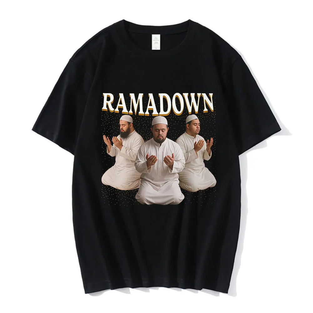 RAMADOWN MEME Funny T-shirts Men's Women Clothing Fashion Humor Short Sleeves T Shirts Harajuku Cotton Casual Oversized T-shirt