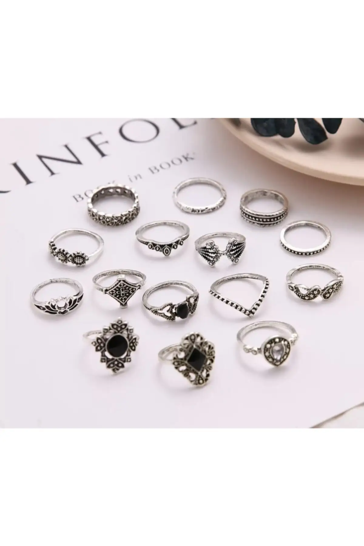 15 pcs Joint rings Set Multi styles Vintage women Boho dress for Knuckle finger Bohemian gold silver color jewelry accessories