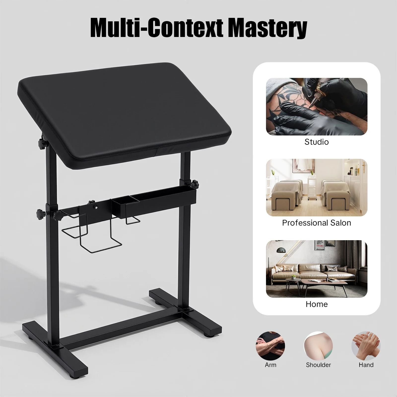 Tattoo Armrest Stand Strong Structure Height Adjustable Armrest Bracket with Non-Slip Feet Easy To Clean