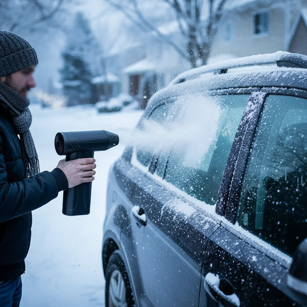 Handheld Electric Air Blower Turbo Fan Dust Remover For Keyboard Computer Car Cleaning Powerful Wind Blower With LED Light