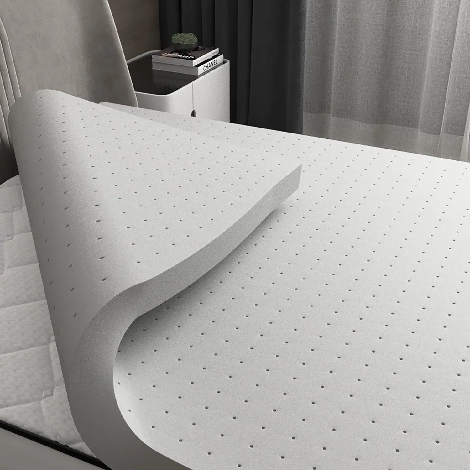 Bed Mattress Topper Pads Bamboo 3 Inch Cooling Memory Foam Queen King Size Home Furniture Mattress Pad Modern Foam Topper