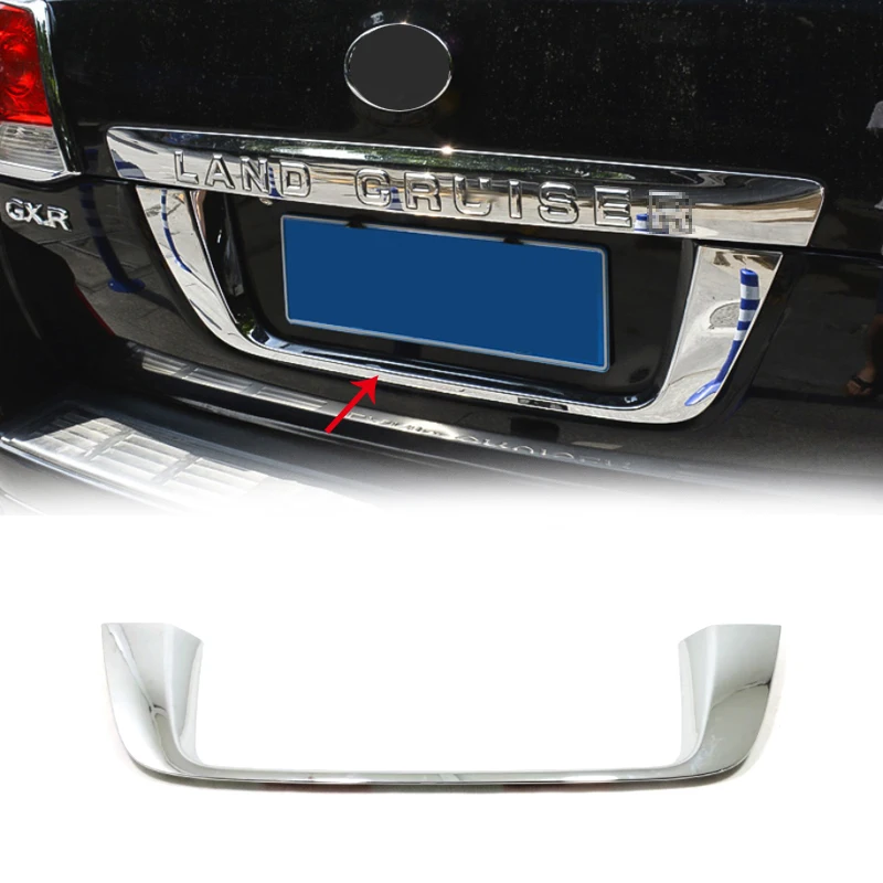 For Toyota Land Cruiser 200 Abs Chrome Rear license plate decorative frame 2008-2015