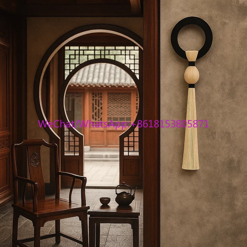 New Chinese classical handmade high-end retro decorative pendant wall hanging zen