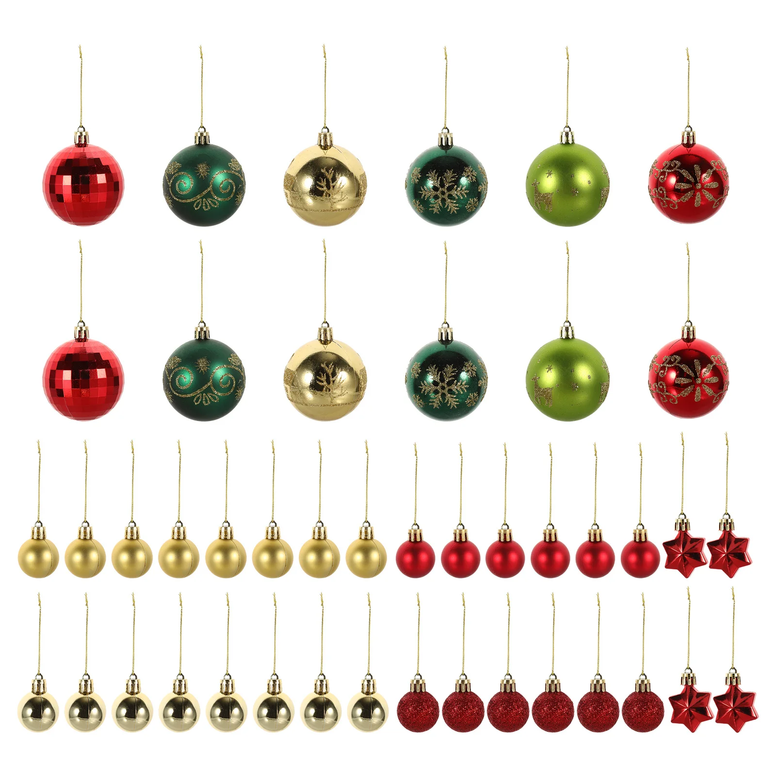 

44Pcs Christmas Balls Hanging Ornaments Festive Xmas Tree Decorations Party Supplies Tree Pendant Ornaments Xmas Ball Decoration