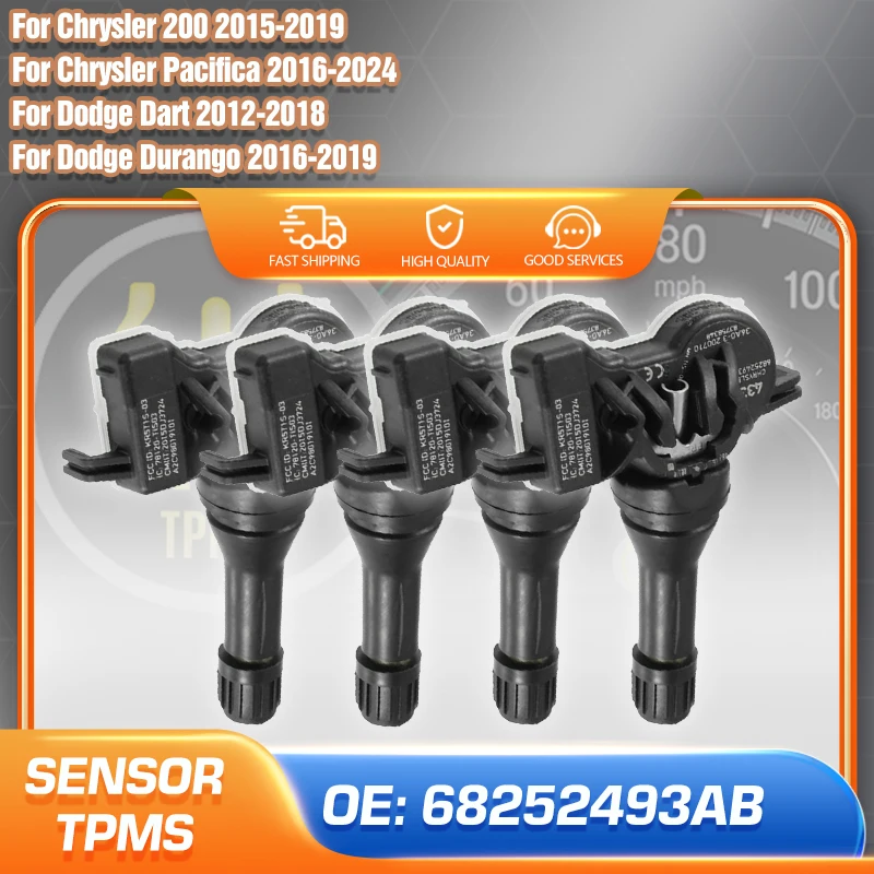 68252493AB TPMS For Dodge Durango Chrysler 200 2015-2019 Dodge Dart 2012-2018 Chrysler Pacifica 2016-2024 Tire Pressure Sensor