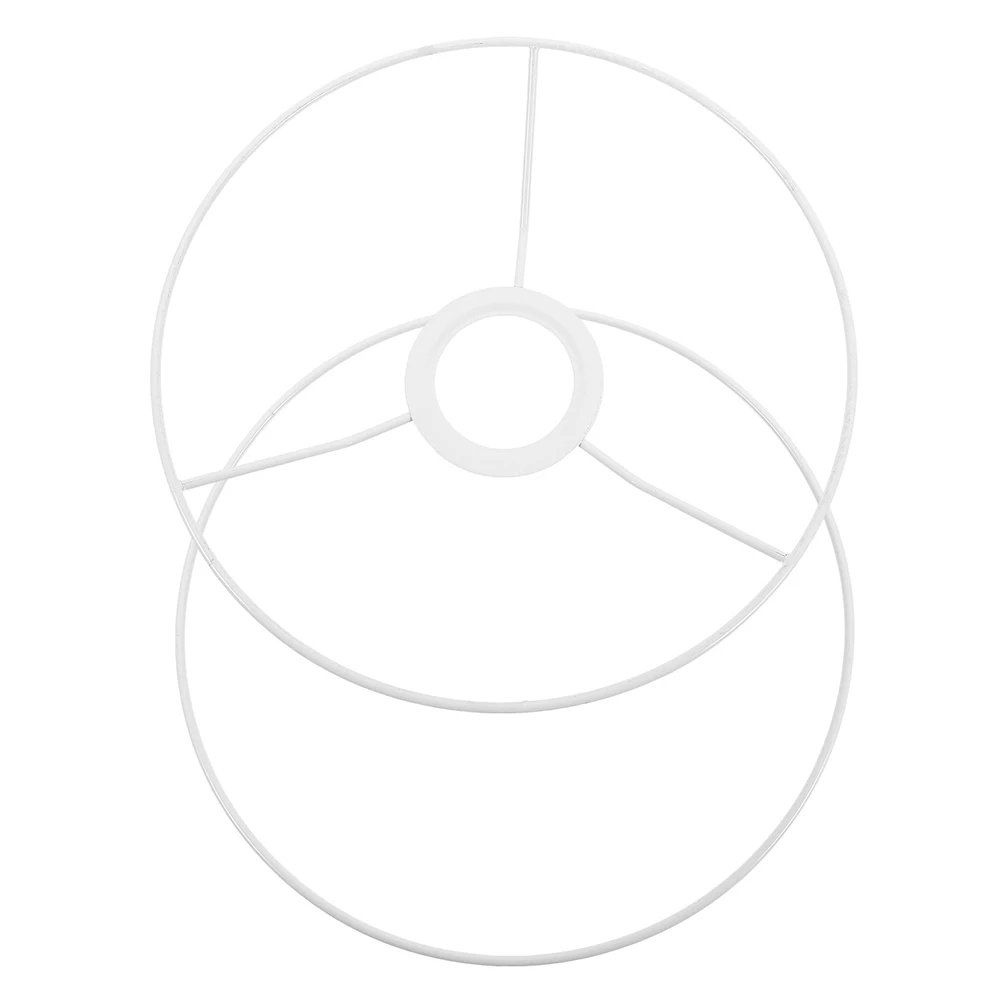 1Pair Round Lampshade Frame Durable Metal Ring Lamp Shade Holder DIY Repair Light Fixture Accessories Lamp Shade Frame DIY