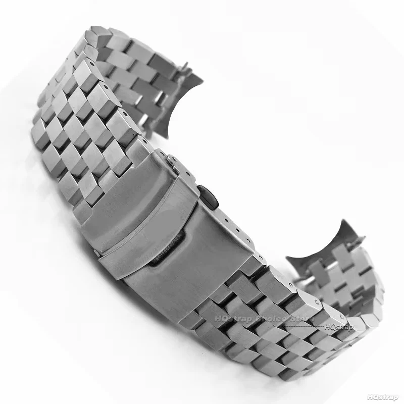 Curved End Steel Strap for Seiko SKX007 SKX009 SKX173 SKX175 Full Solid Stainless Steel Band 20mm 22mm Metal Bracelet with Tools