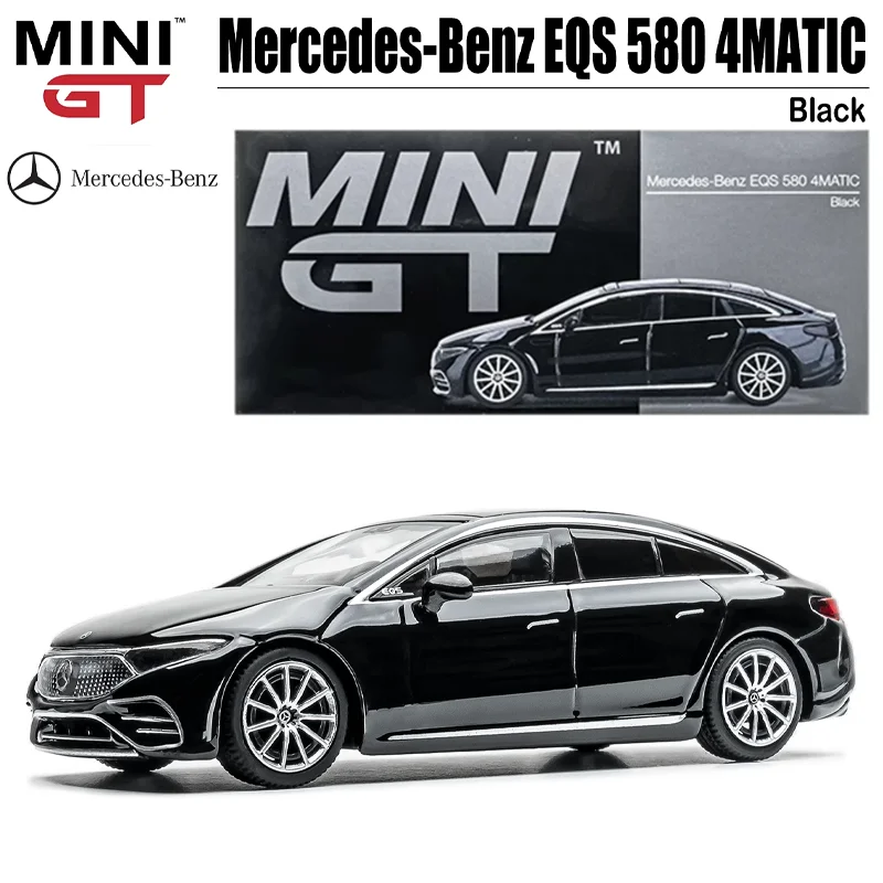 MINIGT-Brinquedo de liga 4MATIC de Mercedes-Benz EQS 580, veículo motorizado, modelo fundido do metal, presentes, escala 1: 64