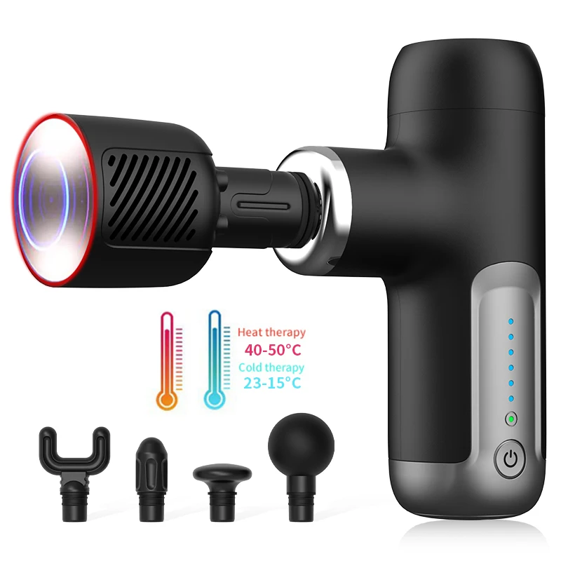 

Массажер для восстановления горячей и холодной воды, вибрационный мини-массажер для глубоких тканей, профессиональный электрический портативный массажный пистолет для тепловых мышц