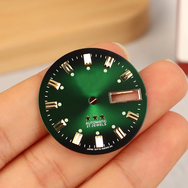 Vintage Watch Dial DIY Parts 3 Stars Dual Calendar Literal Men's Watch Accessories For 46941/46943 Movement view 5