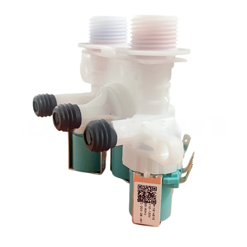 Four Way Water Inlet Valve Replacement for Washing Machines Constructed with Metal and Plastic for Reliable Use